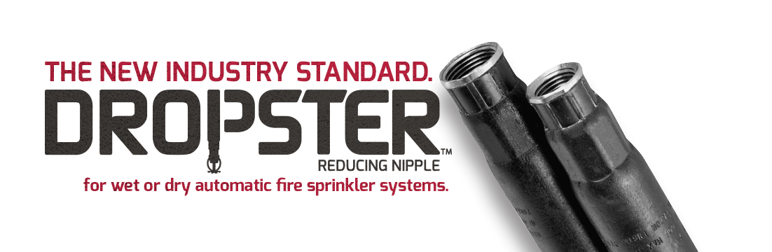 Aegis Dropster Reducing Nipple for Wet or Dry Automatic Fire Sprinkler Systems