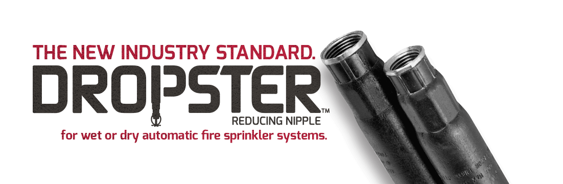 Aegis Dropster Reducing Nipple for Wet or Dry Automatic Fire Sprinkler Systems